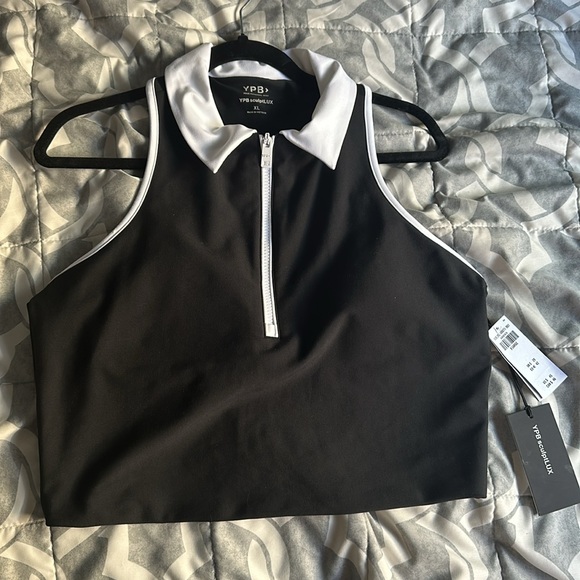 NWT Abercrombie & Fitch YPB sculptLUX Polo Black Onyx Tank Size XL - Picture 4 of 6